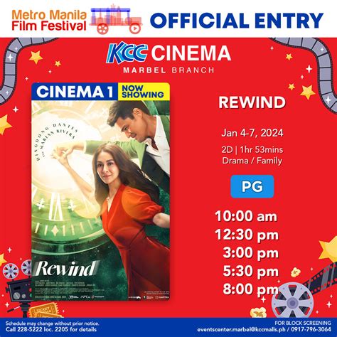 kcc movie schedule